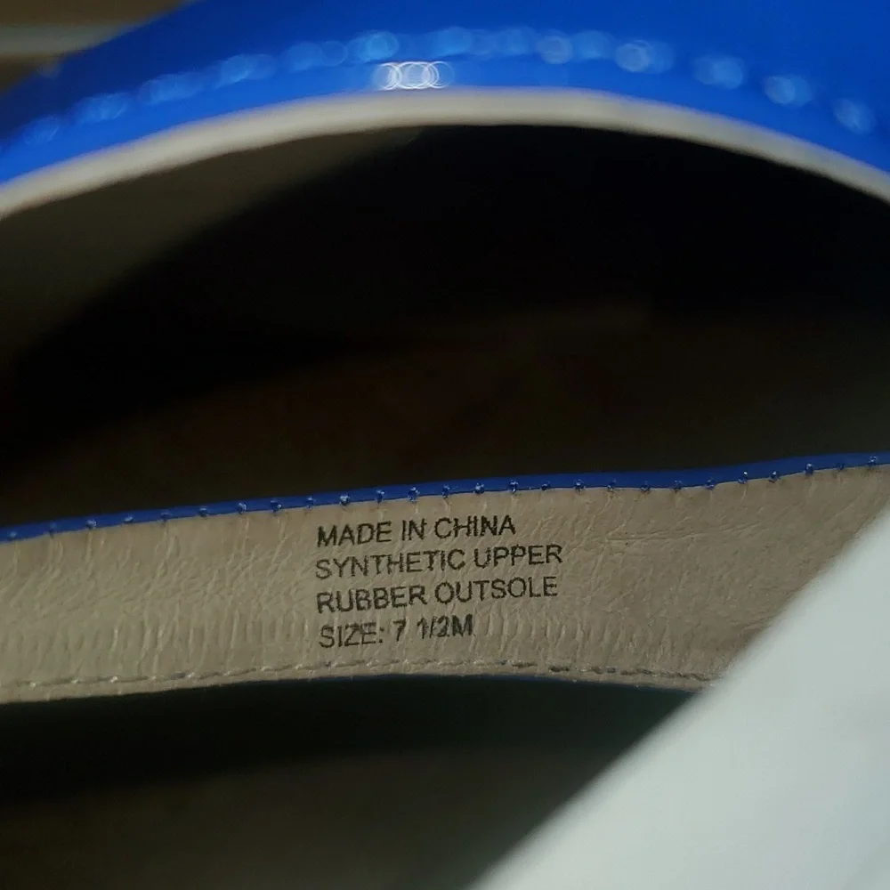MICHAEL Michael Kors Cobalt Judy Wedge Thong Sandal Size 7.5 - Picture 9 of 12